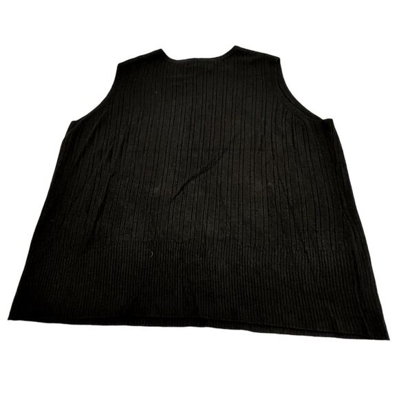 Avenue Women's Size 26/28 Black Sleeveless Sweater Plus Size 100% Acrylic NWT - Picture 5 of 10